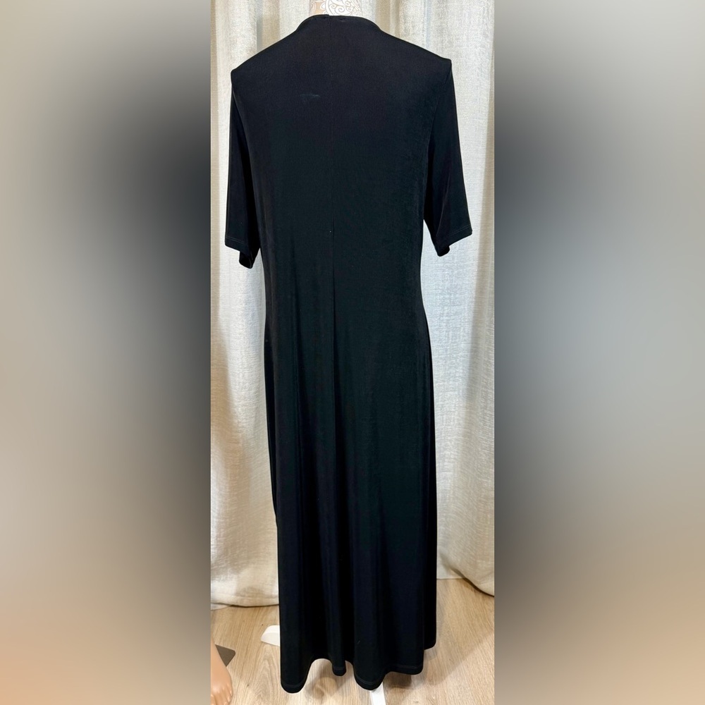Elegant Bundle Norm Thompson Black Maxi Dress Red & Black Sheer Jacket (L) - Picture 4 of 7